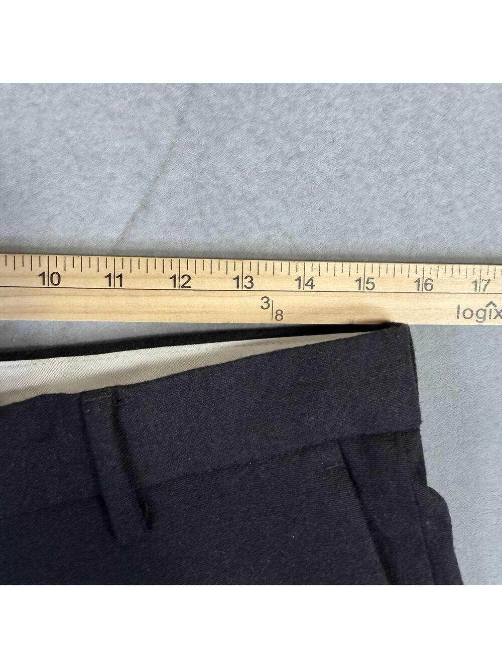 Zara Wool Blend Dress Pants Mens 30 Black Straight Leg Classic NWT $70 - Picture 7 of 9